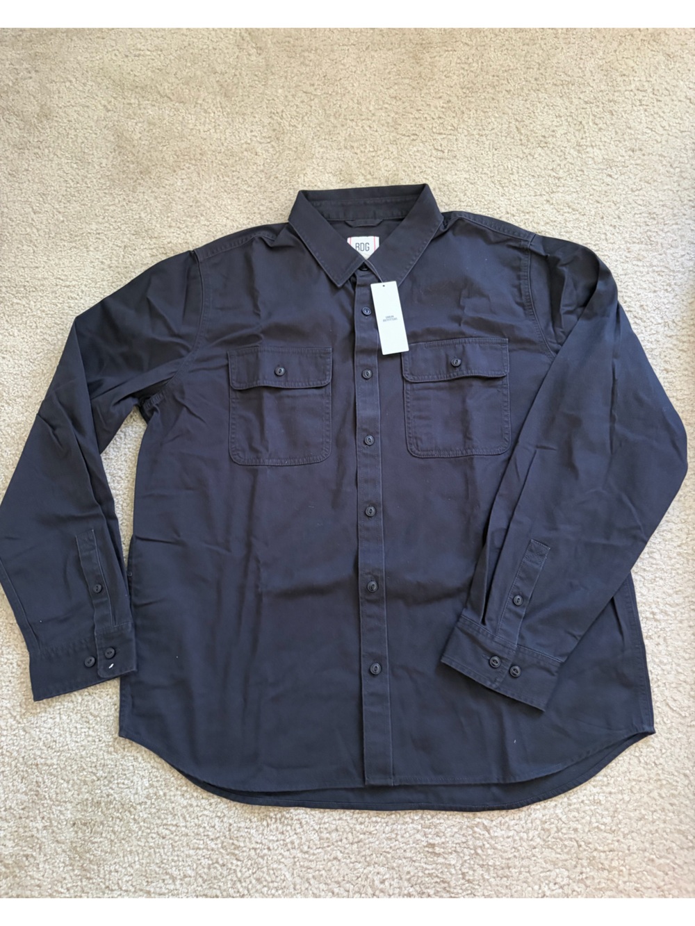 Urban Outfitters BDG Men's Black Solid cotton shirts Size L